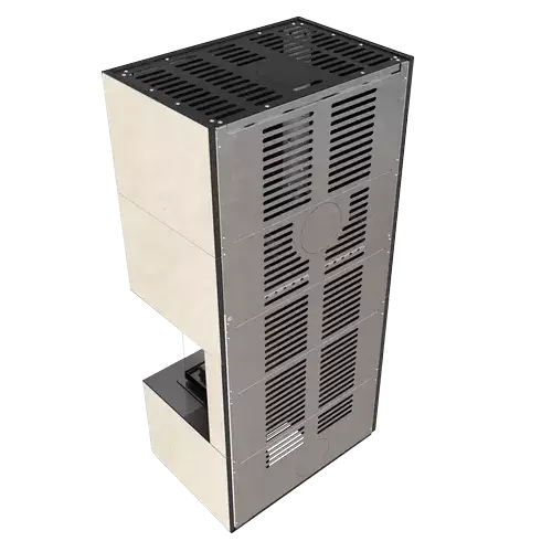 Каминокомплект Kratki PRO FLOKI FOKOS SALE угловое стекло справа